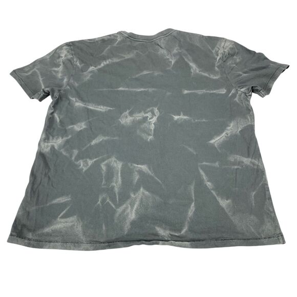 Allsaints Shirt Mens Medium Relaxed Fit Dark Gray Acid Wash Short Sleeve Casual - Picture 2 of 13